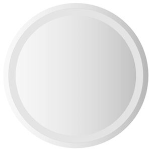 vidaXL LED kopalni&scaron;ko ogledalo Transparentno &Oslash; 50 cm kaljeno steklo