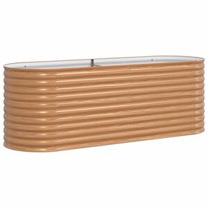 vidaXL Dvignjena gredica Rjava 240 x 80 x 81 cm Jeklo