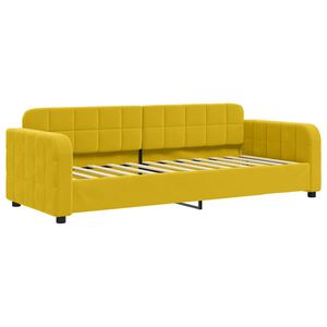 vidaXL Raztegljiva postelja rumena 80x200 cm žamet