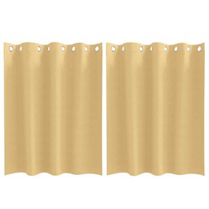 vidaXL Zavese za zatemnitev z obroči 2 pcs Bež 140 x 140 cm Poliester