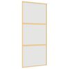 vidaXL Drsna vrata zlata 90x205 cm mat ESG steklo in aluminij