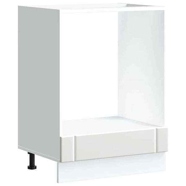 vidaXL Omarica za pečico Lucca bela inženirski les