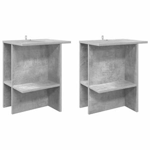 vidaXL Klubska miza 2 kos Betonsko siva 40 x 30 x 49 cm Inženirski les