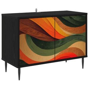 vidaXL TV omarica BONN 69 x 33 x 50,5 cm Črni hrast Inženirski les