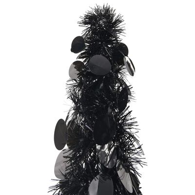 vidaXL Zložljiva umetna novoletna jelka črna 150 cm PET