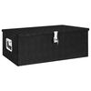 vidaXL &Scaron;katla za shranjevanje Črna 90x47x33,5 cm aluminij