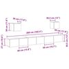 vidaXL Komplet TV omaric 7 pcs Črna Orehovina 100 x 30 x 30 cm