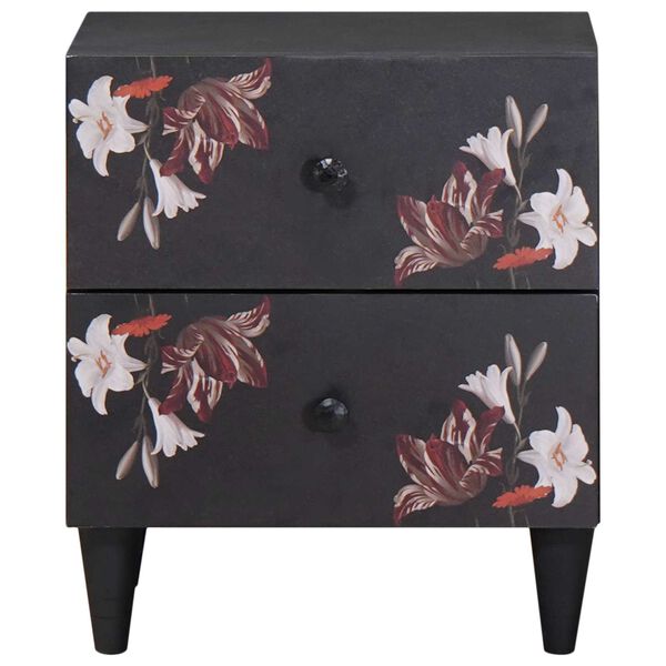 vidaXL Nočna omarica 2 pcs Rjava 40 x 33,5 x 46 cm Masiven les manga