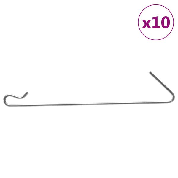 vidaXL Kavelj za gabion 10 kosov jeklo