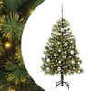 vidaXL Umjetno zložljivo božićno drevo s stožci Zelena 120 cm
