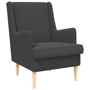 vidaXL Fotelj Temno siva Boucl&eacute;