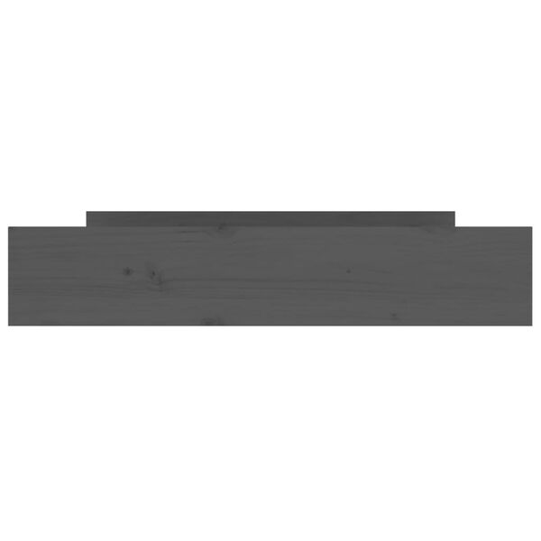 vidaXL Posteljni predal 2 kosa siva trdna borovina