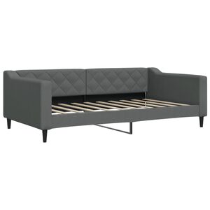 vidaXL Raztegljiva postelja temno siva 100x190 cm blago