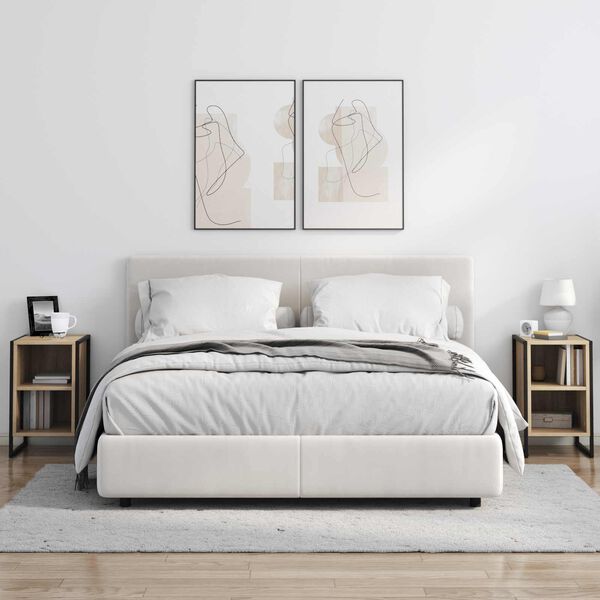 vidaXL Nočna omarica Sonoma 39,5 x 30 x 50 cm Konstruiran les