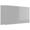 vidaXL Kuhinjski panel 2 kos Svetlo siva 100 x 60 cm kaljeno steklo