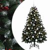 vidaXL Umetno božično drevesce, zeleno, z božično kroglo 150 cm