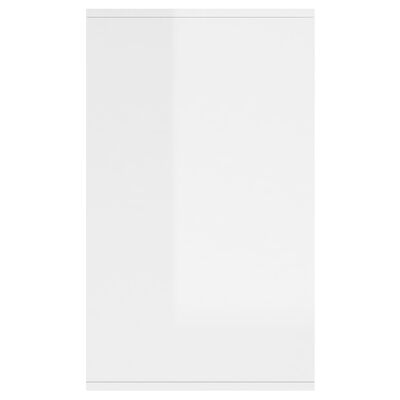 vidaXL Komoda visok sijaj bela 135x41x75 cm iverna plošča