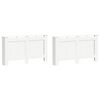 vidaXL Pokrovi za radiatorje 2 kosa beli 152x19x81,5 cm mediapan