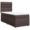vidaXL Box spring postelja z vzmetnico temno rjava 80x200 cm blago