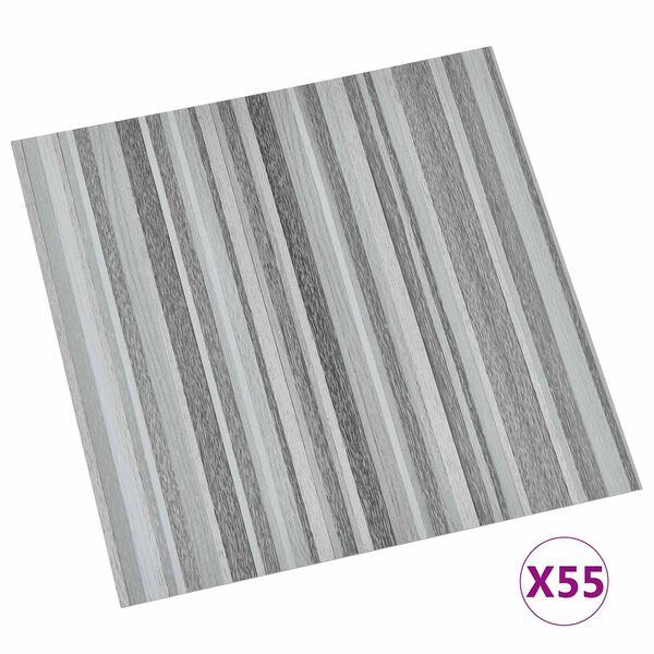 vidaXL Deske za talne obloge 55 pcs Svetlo siva 5,11 m&sup2; PVC