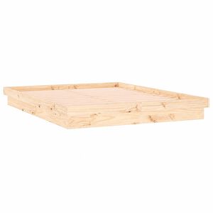vidaXL LED posteljni okvir 160x200 cm trden les