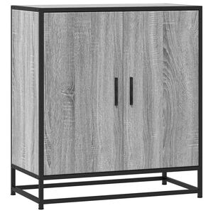 vidaXL Komoda siva sonoma 68x35x76 cm inženirski les in kovina