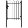vidaXL Ograjna vrata BOXTEL 103 x 175 cm Pra&scaron;no lakirano jeklo Siva