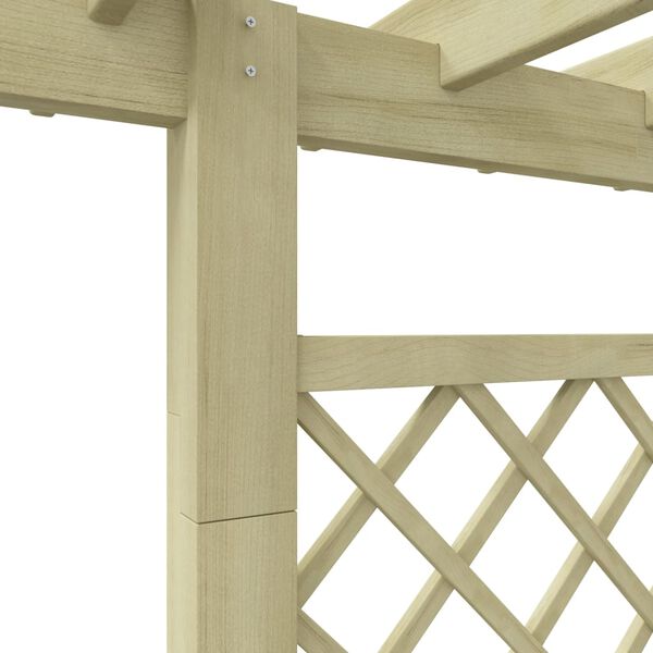vidaXL Vrtna pergola s cvetličnim koritom 162x56x204 cm lesena