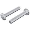 vidaXL Vijak za zaklep glave 2 kos srebrna M6 x 35 mm Jeklo