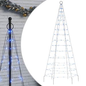 vidaXL LED božično drevo 200 LED modra 180 cm
