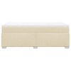 vidaXL Box spring postelja z vzmetnico krem 90x190 cm blago