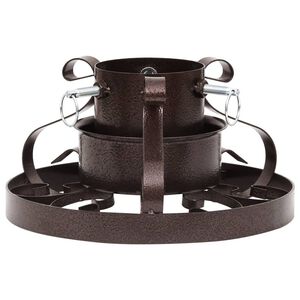 vidaXL Stojalo za novoletno jelko antično bakreno 29x29x15,5 cm