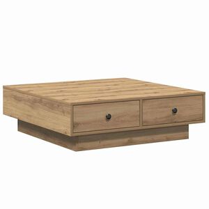 vidaXL Klubska miza Umetni hrast 90 x 90 x 28 cm Inženirski les