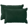 vidaXL Prevleka za blazino 2 pcs HOUTEN Temno zelena 50 x 70 cm Žamet