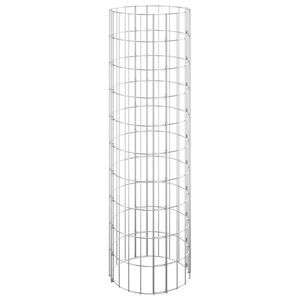vidaXL Okrogel gabion pocinkano jeklo &Oslash;30x100 cm