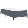 vidaXL Postelja boxspring z vzmetnico Temno siva 90 x 200 cm Žamet