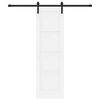 vidaXL Drsna vrata Bela in črna 61 x 198,5 cm Masivno borovo les