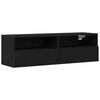 vidaXL TV stenska omara 100 x 30 x 30 cm Črna Orehovina Inženirski les