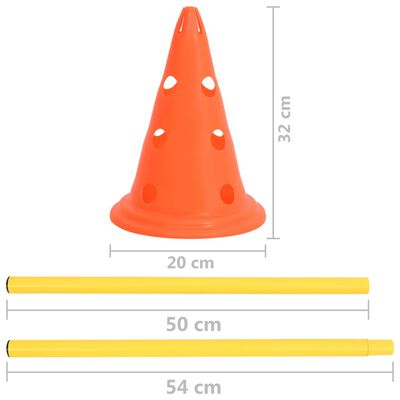 vidaXL Komplet ovir za pasji activity oranžne in rumene barve