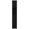 vidaXL Kopalni&scaron;ka omarica črni hrast 32x25,5x190 cm inženirski les