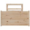 vidaXL Posteljni okvir z vzglavjem 100x200 cm trdna borovina