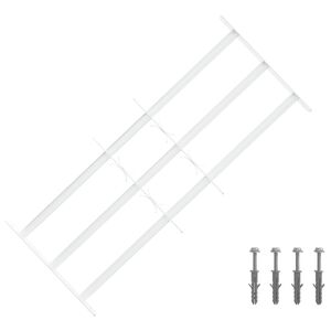 vidaXL Zavarovalna re&scaron;etka za okna z 3 prečkami 3 pcs 63-114 cm