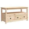 vidaXL Klubska mizica 102x49x55 trdna borovina