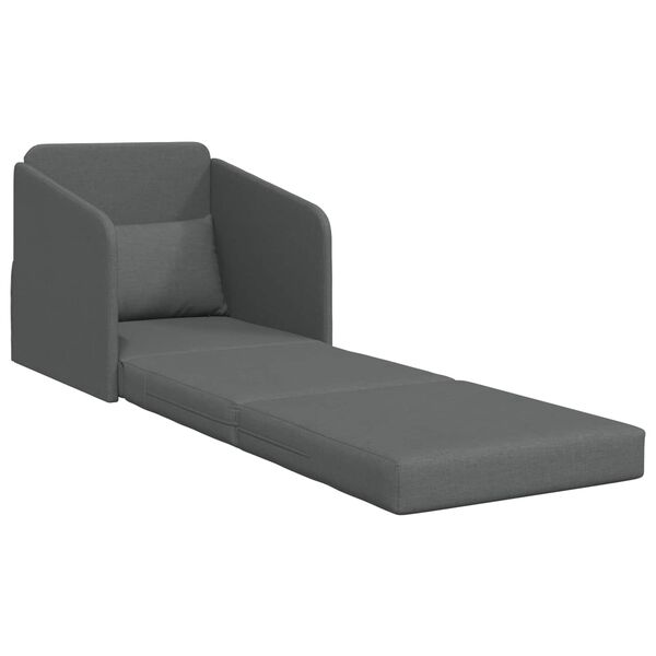 vidaXL Sofa postelja 60cm Temno siva blago