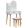 vidaXL Komplet toalet FAUSKE 4 kos Bela 76 x 50 x 143 cm