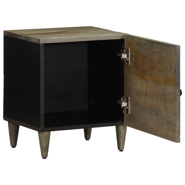 vidaXL Nočne omarice 2 kosa svetlo siva 40x33x46 cm masivni les Mango