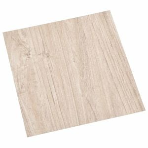 vidaXL Samolepilne Talne Plo&scaron;če Svetlo rjava in bela 30,5 x 30,5 cm