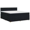 vidaXL Postelja boxspring z vzmetnico Črna 140 x 200 cm Blago