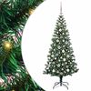 vidaXL Umjetna preddekorirana božićna jelka med 300 LED Zelena 180 cm