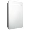 vidaXL LED kopalni&scaron;ka omarica z ogledalom siva 60x11x80 cm